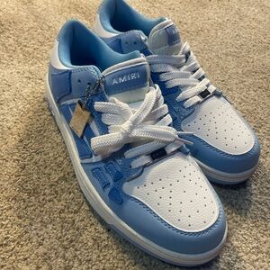 AMIRI Light Blue and White Low-Top Sneakers